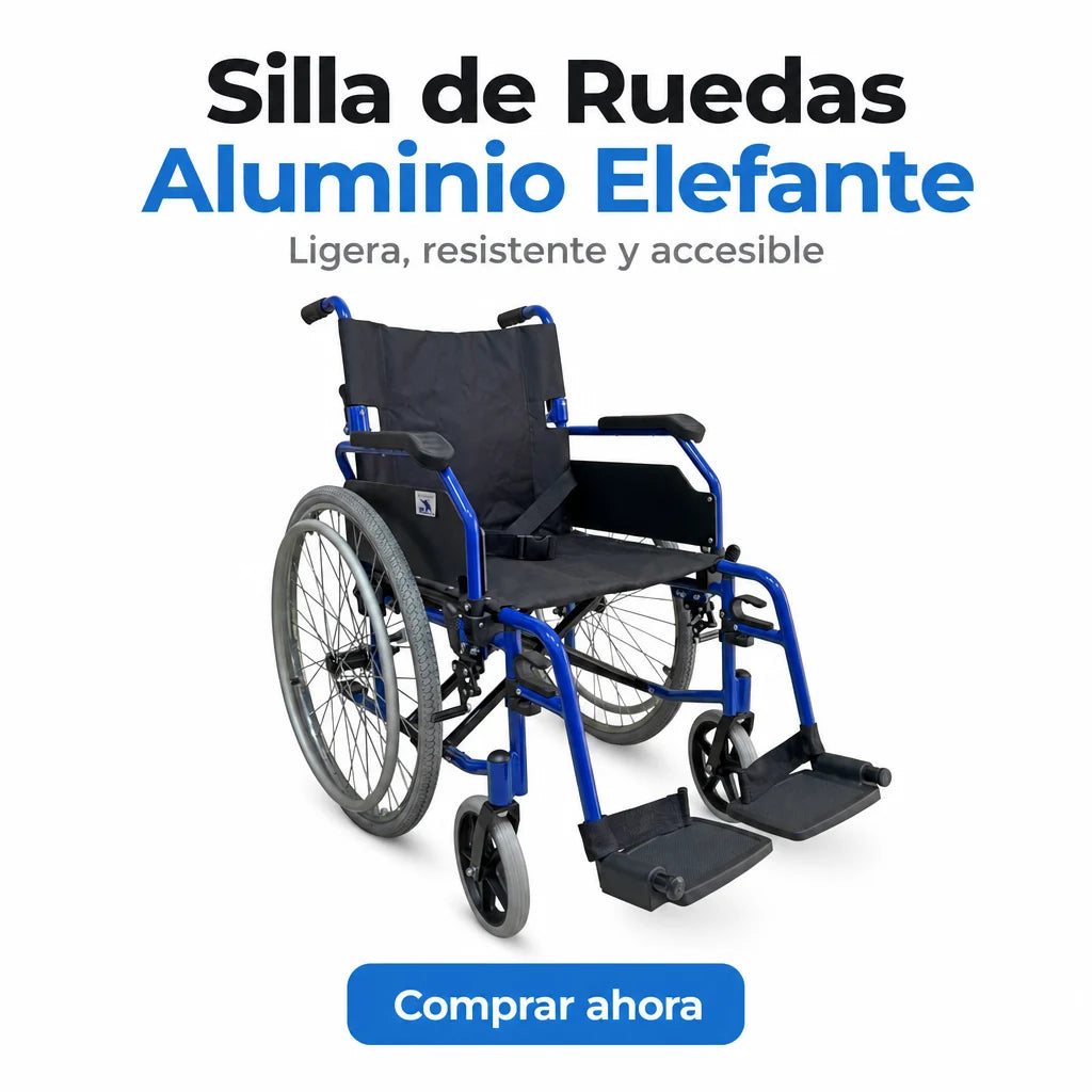 Silla de ruedas aluminio Elefante | Ligera, plegable y económica hasta 110kg