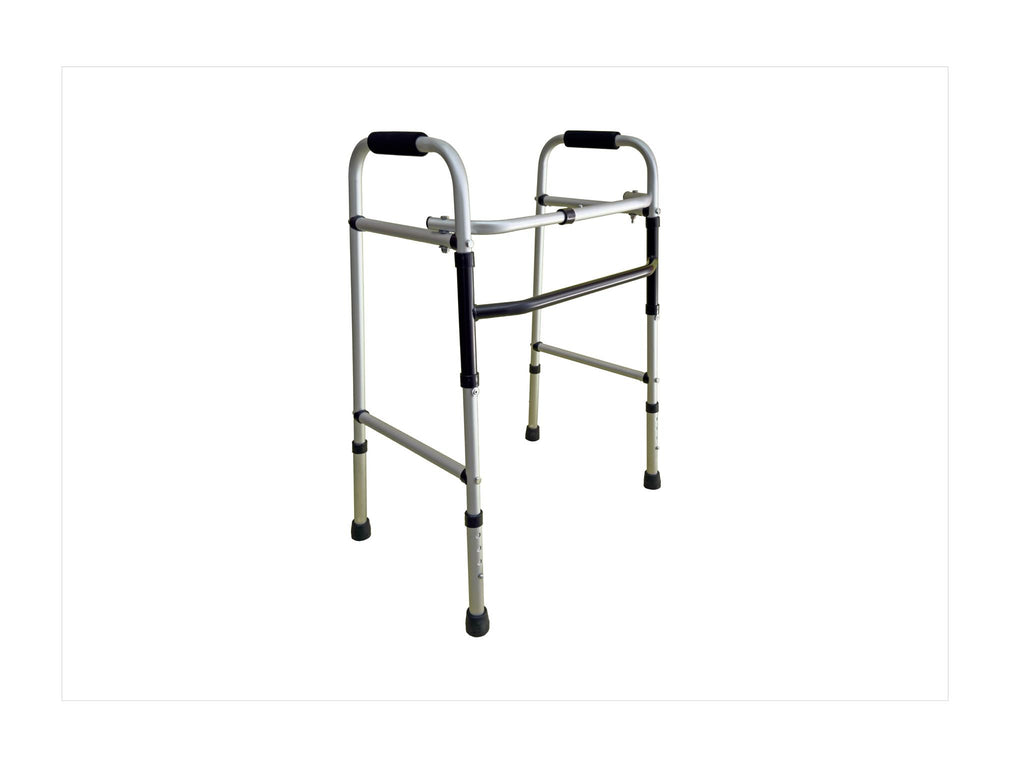 Andadera de Aluminio Económica Plegable Ajustable | Soporta 90kg con Gomas Antiderrapantes