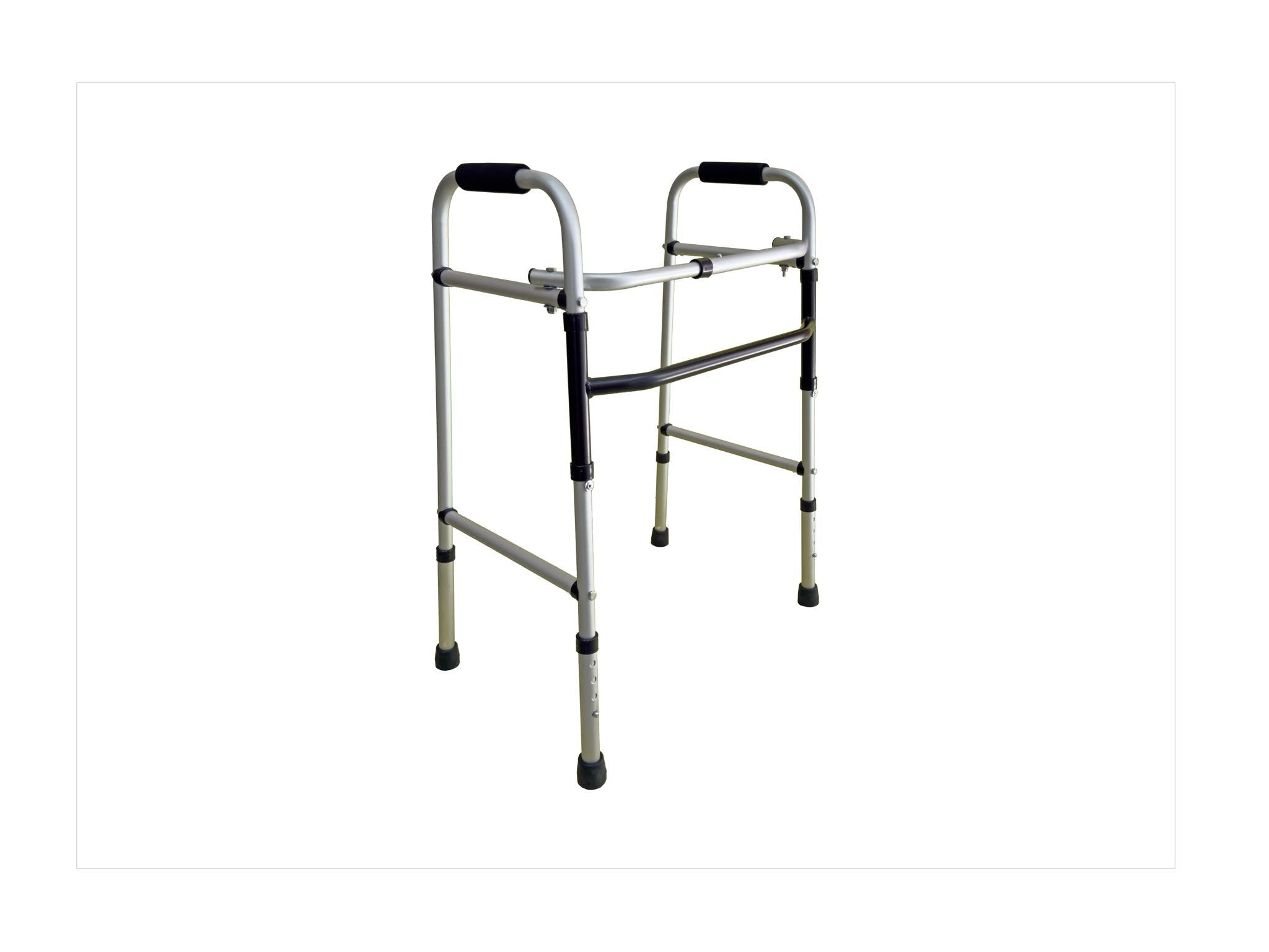 Andadera de Aluminio Económica Plegable Ajustable | Soporta 90kg con Gomas Antiderrapantes