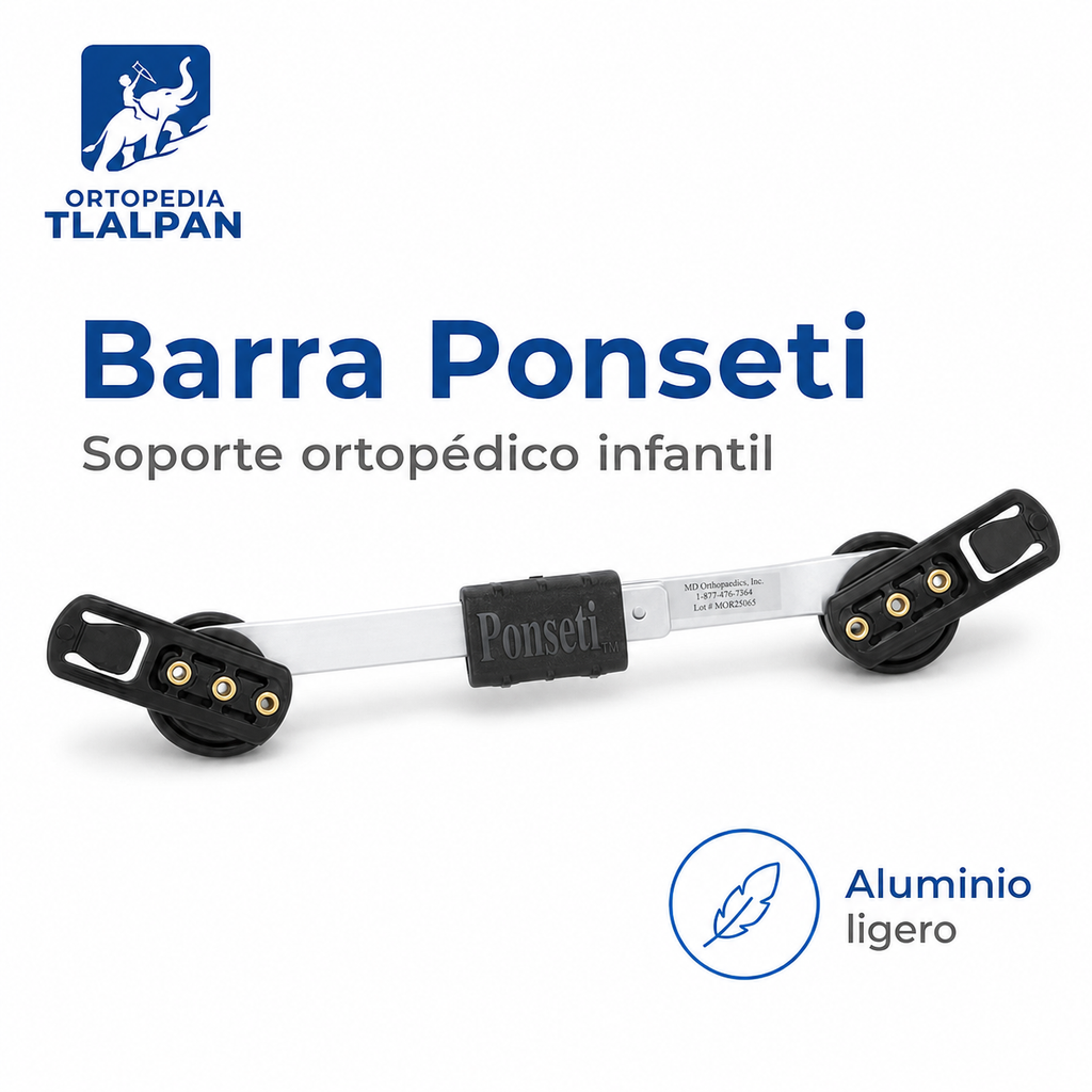 Barra Ponseti para Pie Equino Varo Infantil | Ortesis Ortopédica de Aluminio Ligero