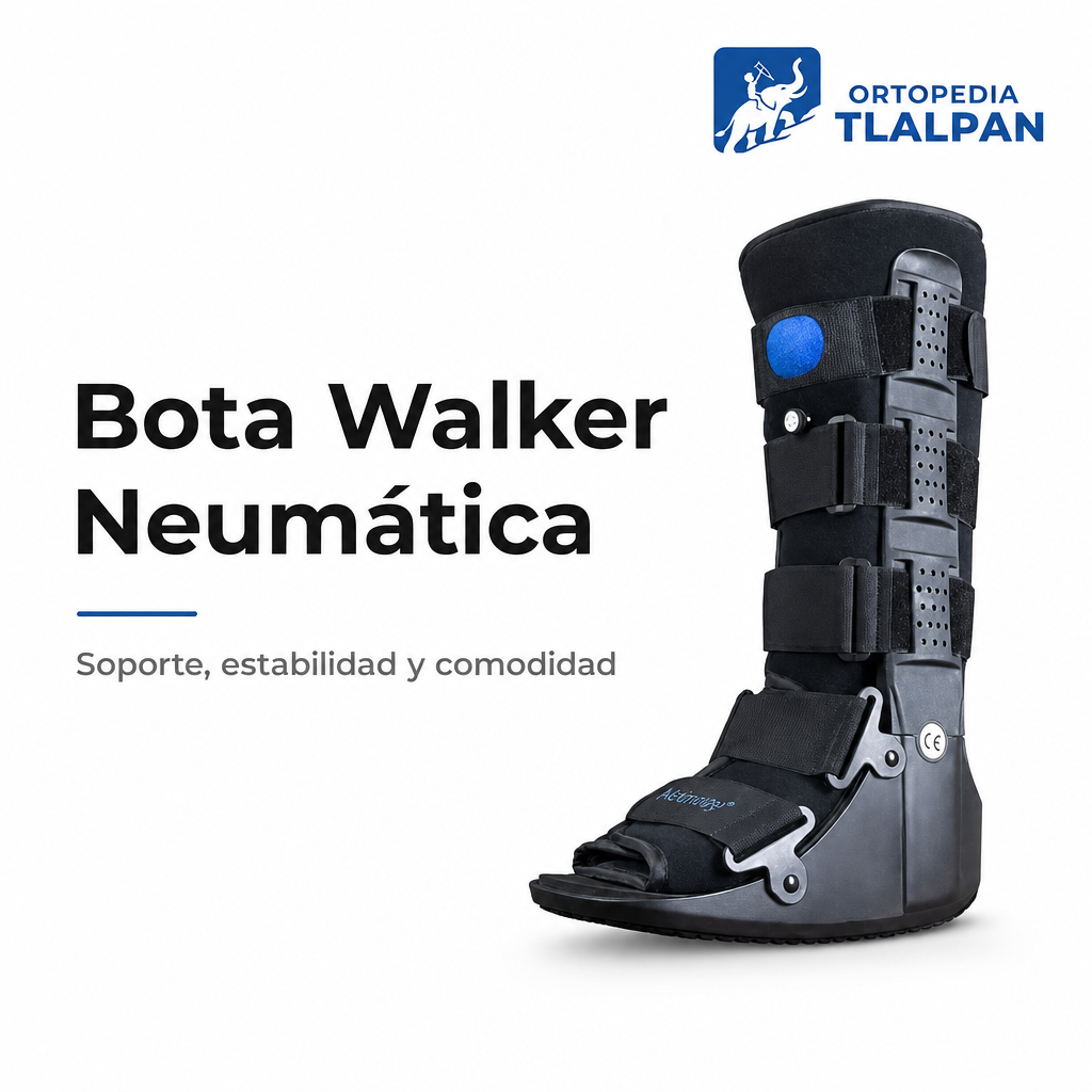 Bota Walker Neumática Larga Ortopédica para Tobillo y Pie con Soporte Ajustable