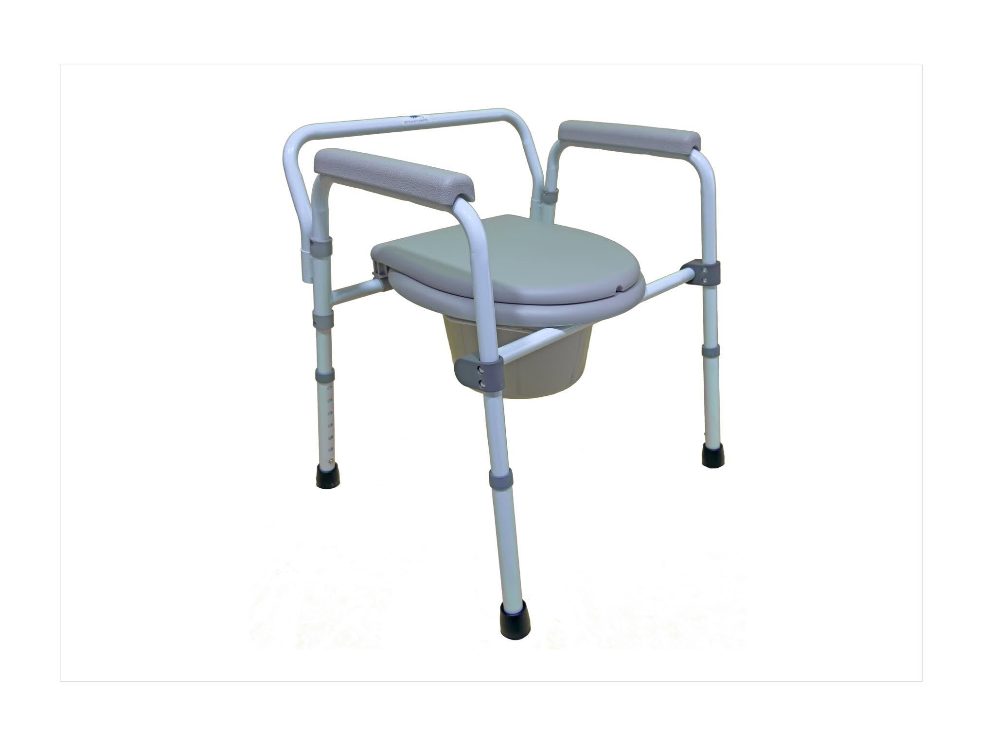 Silla Cómodo Ortopédica Plegable Económica con Altura Ajustable y WC Integrado