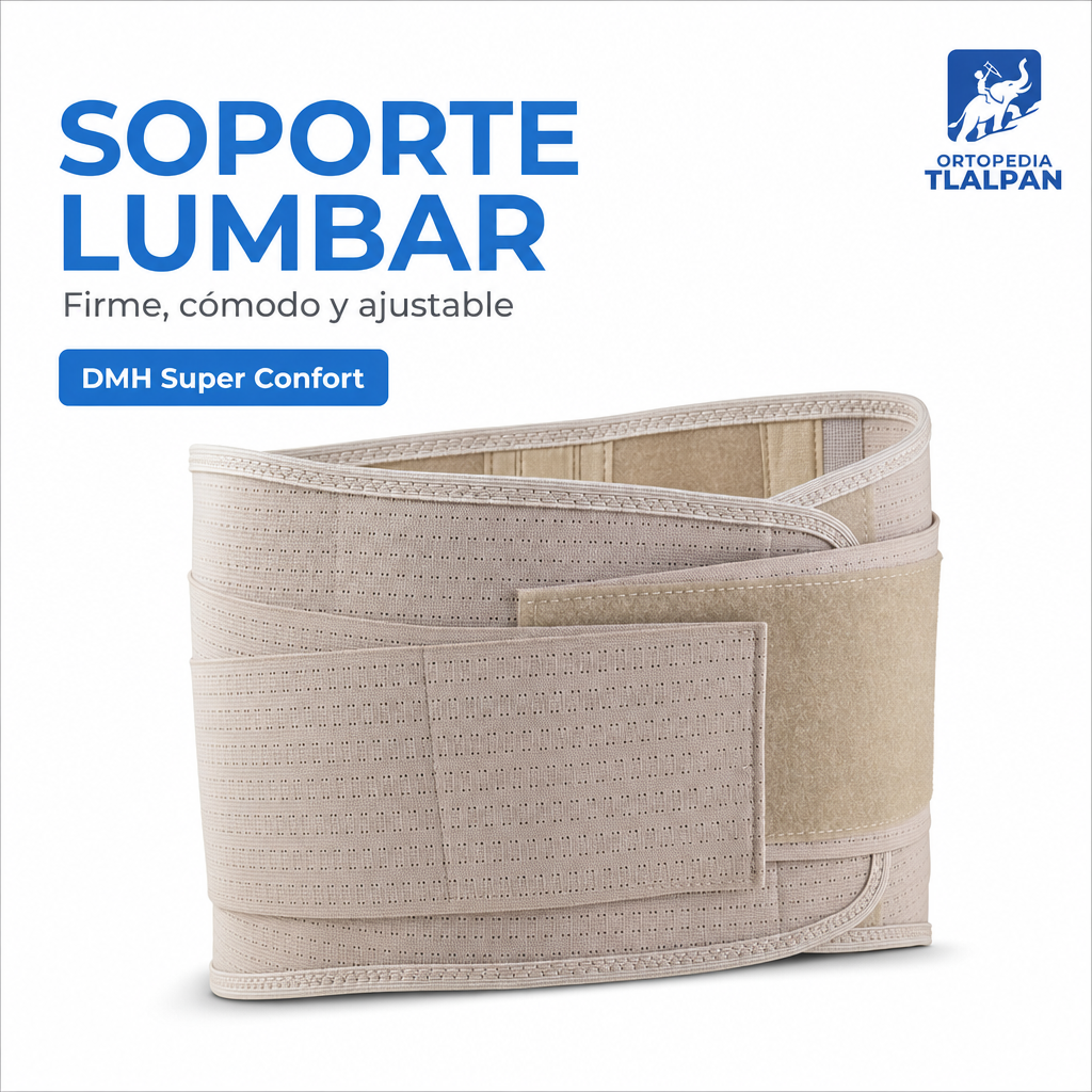 Faja Sacrolumbar Ortopédica DMH Super Confort con Soporte Lumbar y Compresión Ajustable