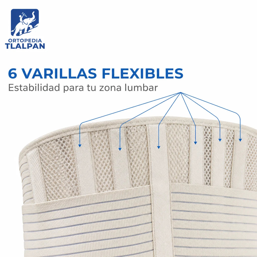 Faja Sacrolumbar Ortopédica DMH Super Confort con Soporte Lumbar y Compresión Ajustable