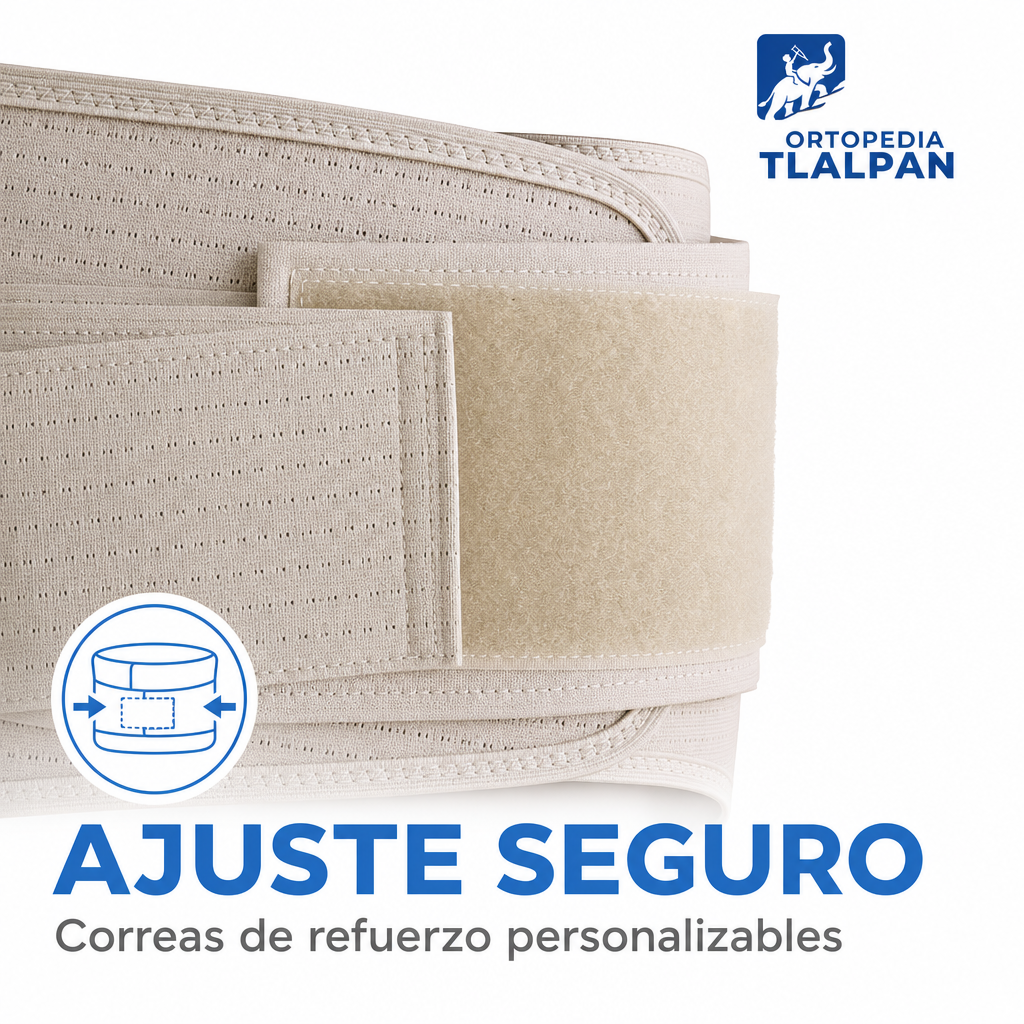Faja Sacrolumbar Ortopédica DMH Super Confort con Soporte Lumbar y Compresión Ajustable