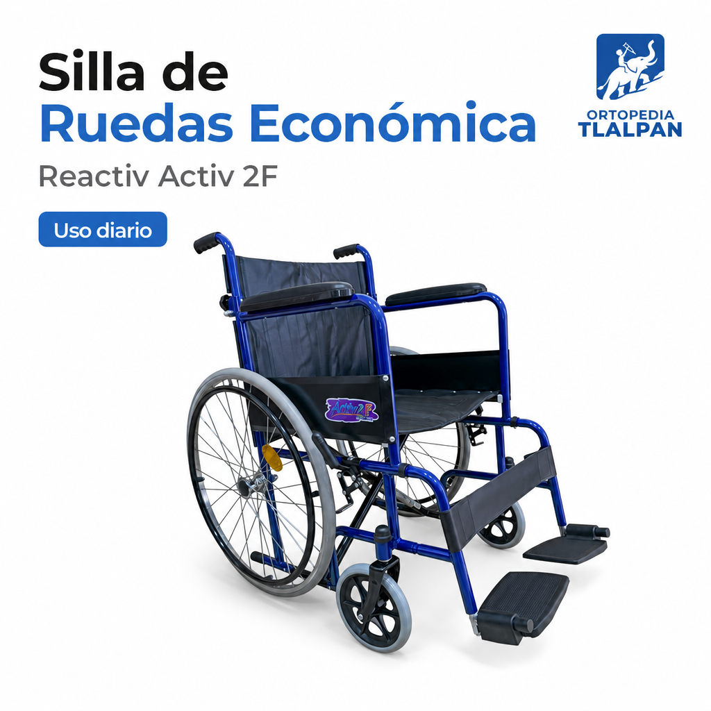 Silla de Ruedas Económica Mobicare | Resistente, Cómoda y Funcional para Uso Diario