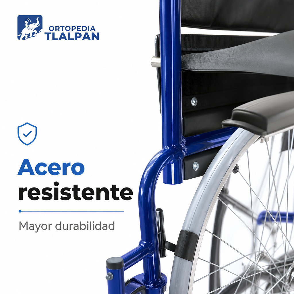 Silla de Ruedas Económica Mobicare | Resistente, Cómoda y Funcional para Uso Diario