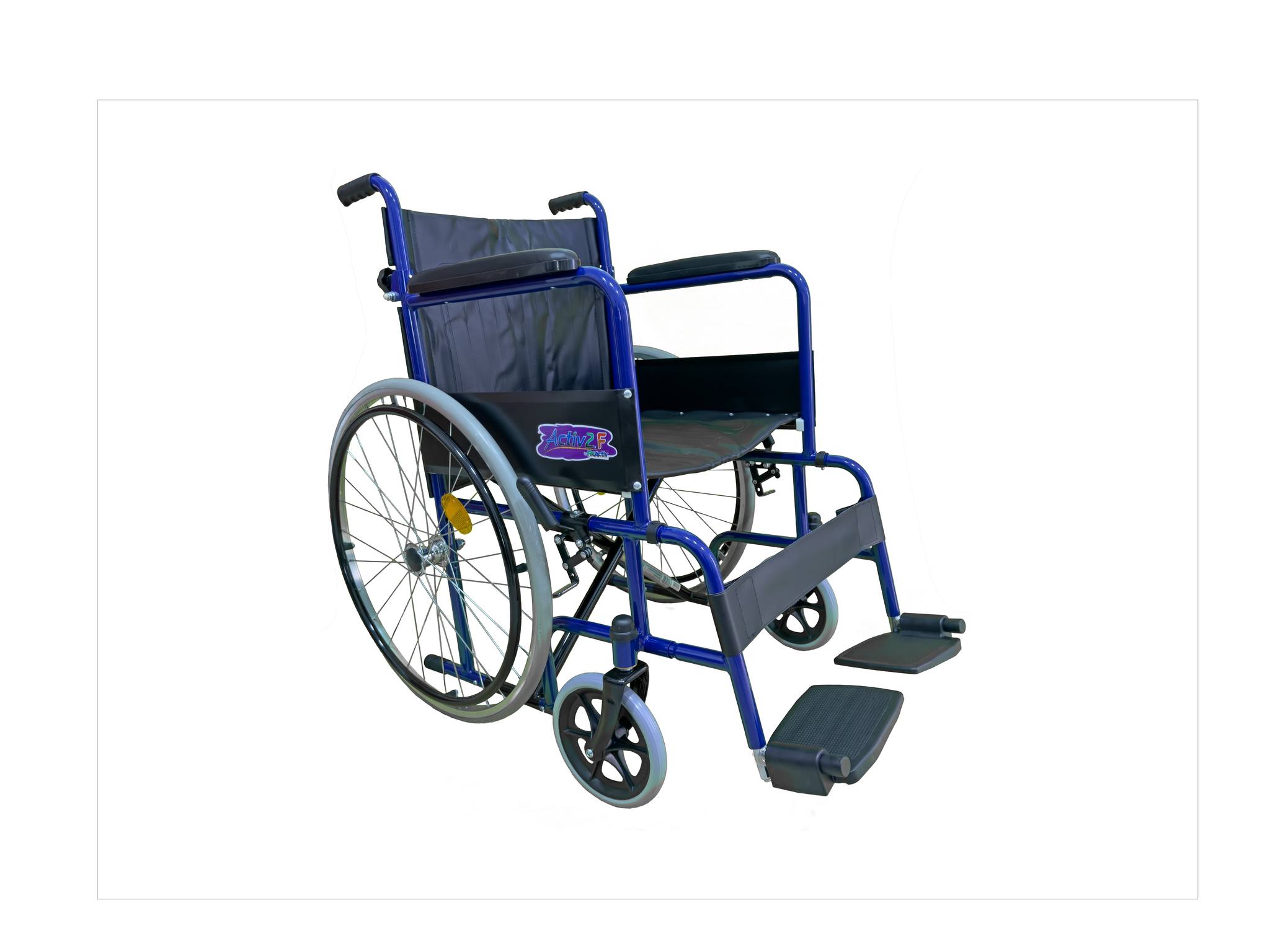 Silla de Ruedas Económica Reactiv Activ 2F de Acero Ligero y plegable | Uso Diario hasta 110 kg