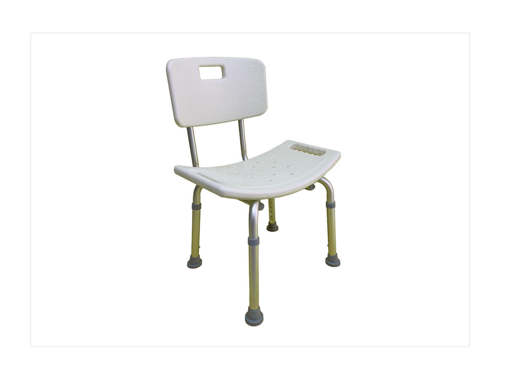 Silla para Ducha con Respaldo de Aluminio Ajustable Ortopédica