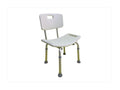 Silla para Ducha con Respaldo de Aluminio Ajustable Ortopédica